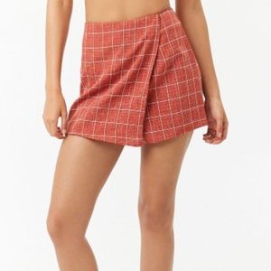 Forever 21 Shorts - NWT Grid Wrap-Front Skort Forever 21 Shorts - NWT Grid Wrap-Front Skort